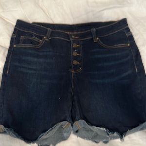 Grace and Lace dark wash button fly shorts size 14 - excellent condition